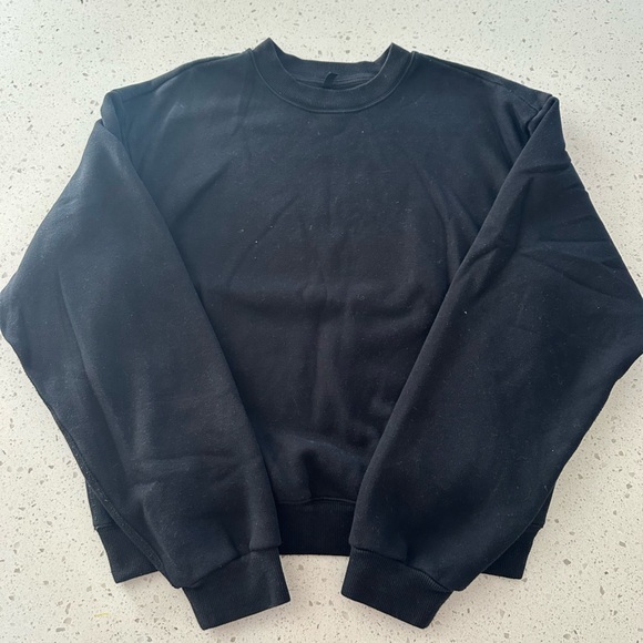 SKIMS BLACK CREWNECK SWEATSHIRT - Picture 1 of 3
